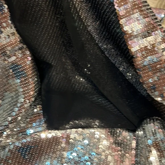 MSGM Milano short sleeve sequin silver blouse - Picture 4 of 5